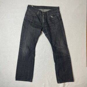 Levis 514‎ Straight Fit Jeans Mens Size 32x30 Black Denim Pants